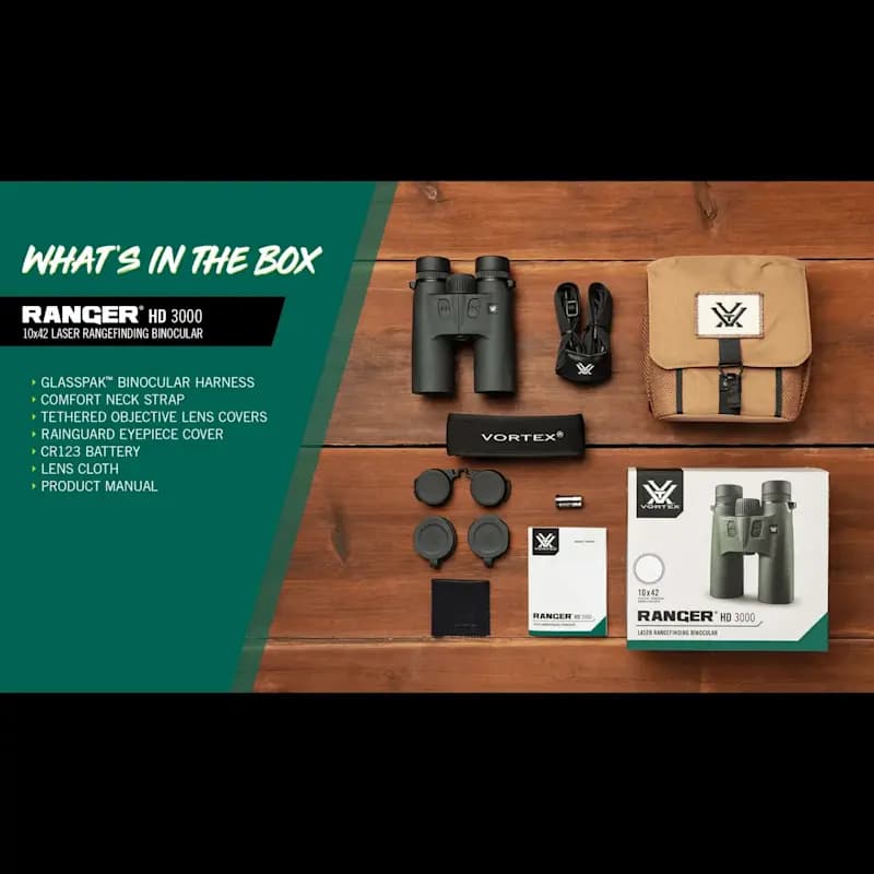 Vortex Ranger HD 3000 10x42 LRF Binoculars - Image 4