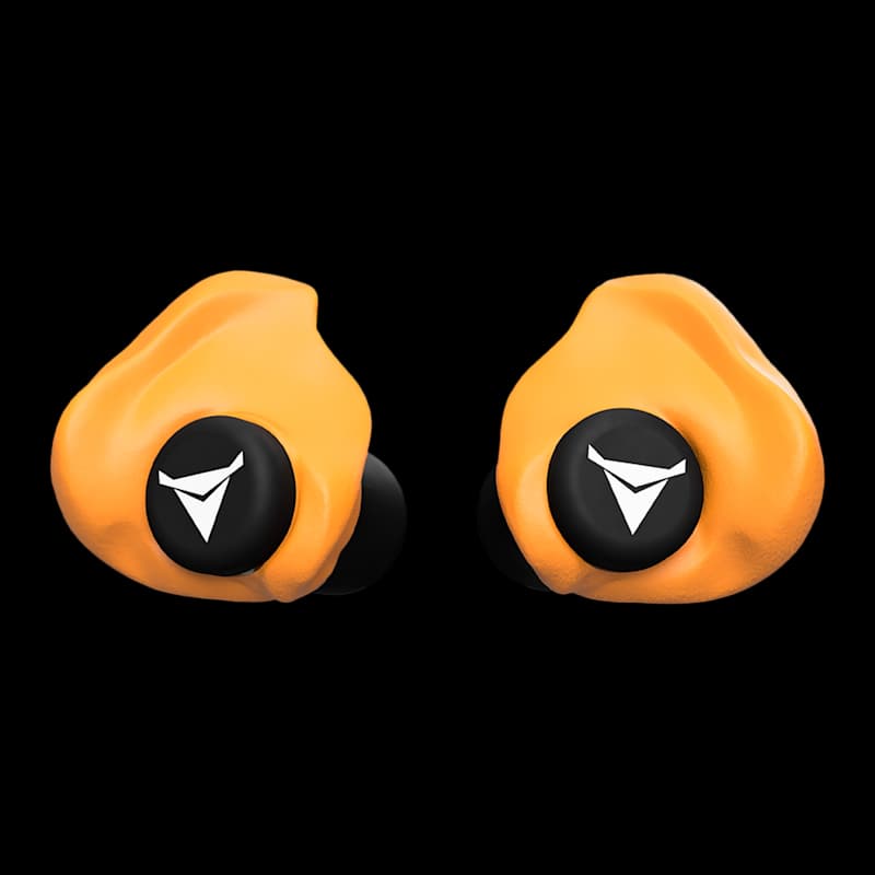 Decibullz Custom Moulded Reusable Ear Plugs Orange - Image 2