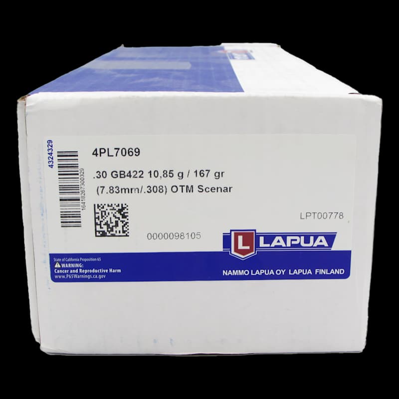 Lapua Scenar 30 Cal 167 Gr Hp Bt Bullets - Image 1