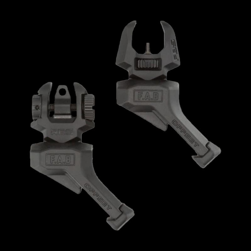 FAB Defense Front And Rear Offset Folding Sights Black - Image 1