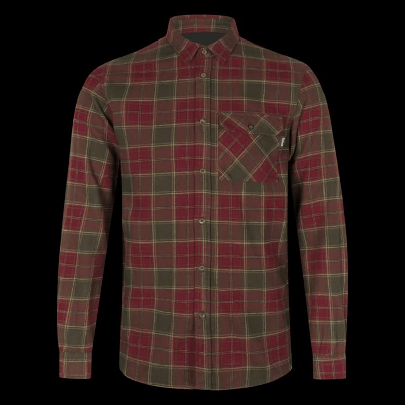 Seeland Glen Flannel Shirt Red Forest L - Image 1