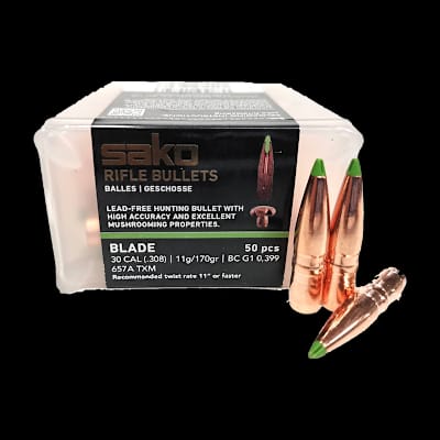 Buy Sako Blade 30 Cal Bullets TXM 170Gr Lead Free (50) at Shooting Supplies