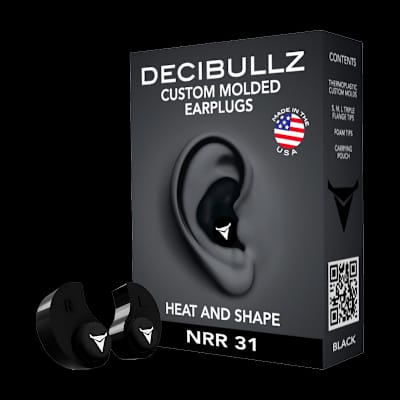 Buy Decibullz Custom Moulded Reusable Ear Plugs Black at Shooting Supplies
