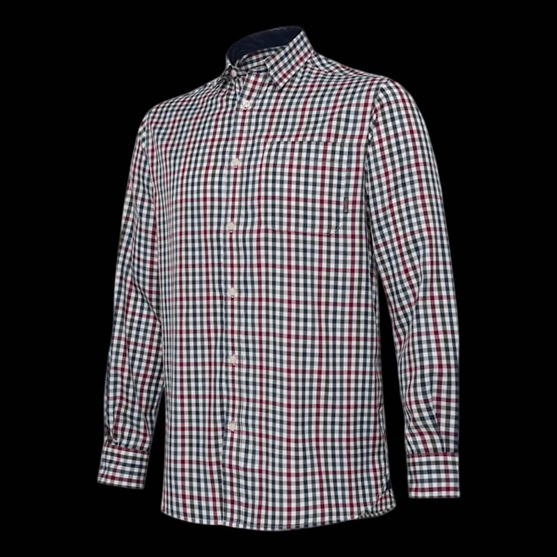 Beretta Ellis Long Sleeve Shirt White/Bordeaux Medium - Image 1