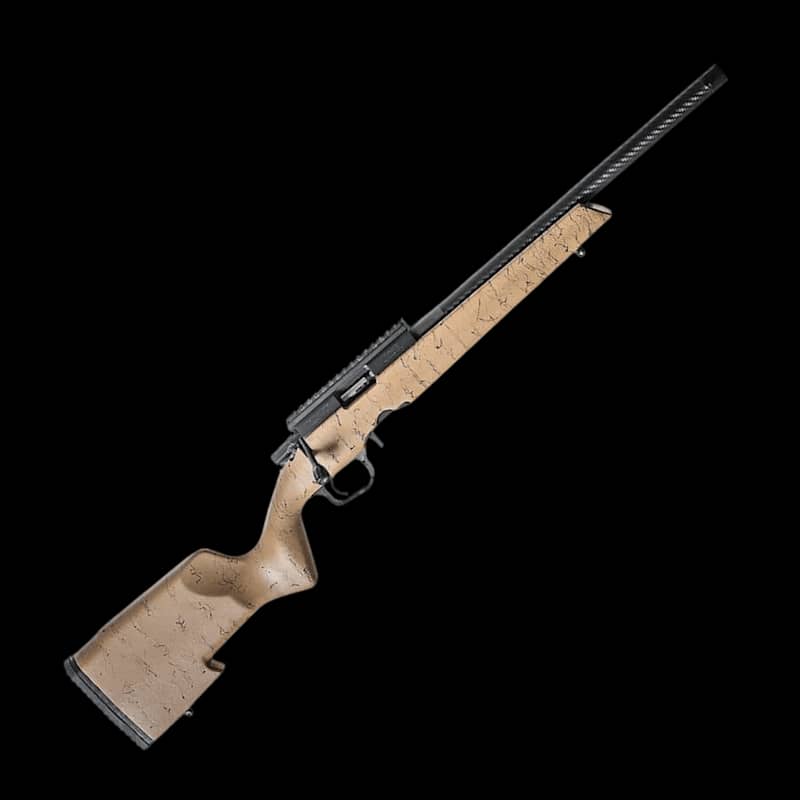 Christensen Arms Ranger 22LR Rifle Tan/Black Webbing - Image 1