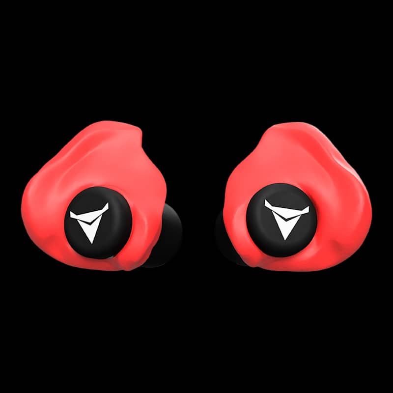 Decibullz Custom Moulded Reusable Ear Plugs Red - Image 1