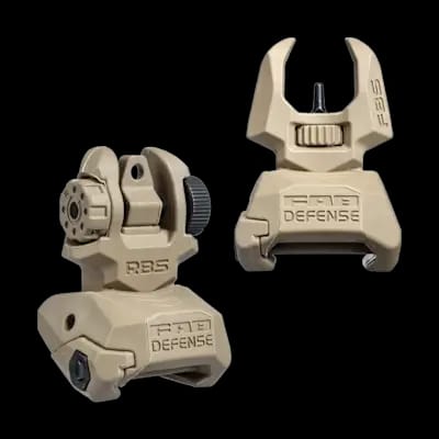 Buy FAB Defense Front And Rear Backup Sight Tan at Shooting Supplies