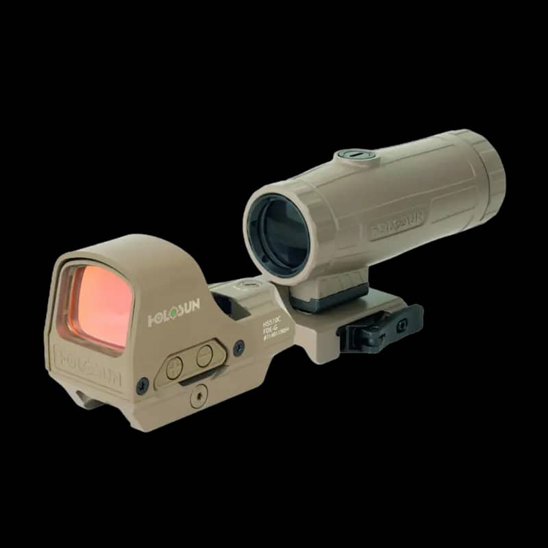 Holosun Set HS510C Red Dot & HM3X Magnifier & Hardcase FDE - Image 1