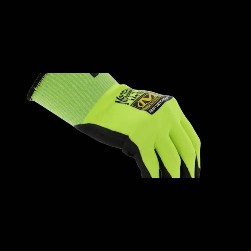 Mechanix Wear Speedknit Hi-Viz Gloves Fluorescent Yellow Large - Image 4