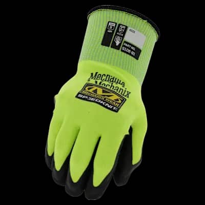 Mechanix Wear Speedknit Hi-Viz Gloves Fluorescent Yellow Medium