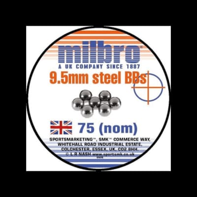 Buy Milbro 9.5 mm Steel Slingshot BB (Bag of 75) at Shooting Supplies