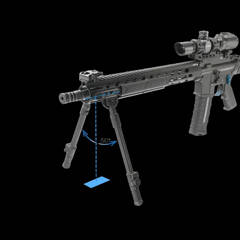 UTG Recon Flex II M-Lok Bipod Centre Height 8.7"-12" - Image 3