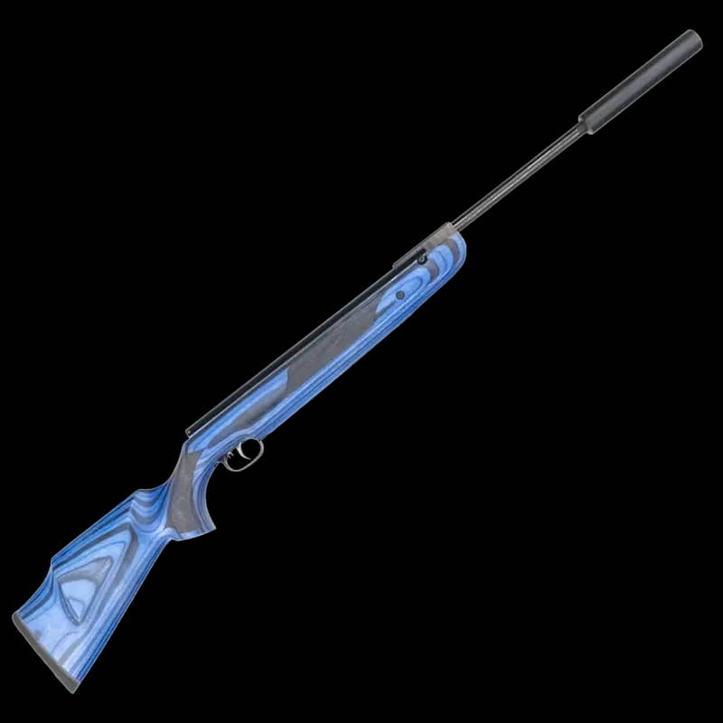 Weihrauch HW95S Blue Laminate .177 Air Rifle With Moderator