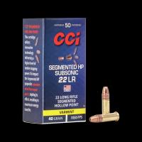 CCI SUBSONIC SEGMENTED HOLLOW POINT 22LR 40GR