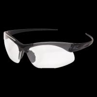 SHARP EDGE THIN TEMPLE SOFT TOUCH BLACK/CLEAR SHOOTING GLASSES