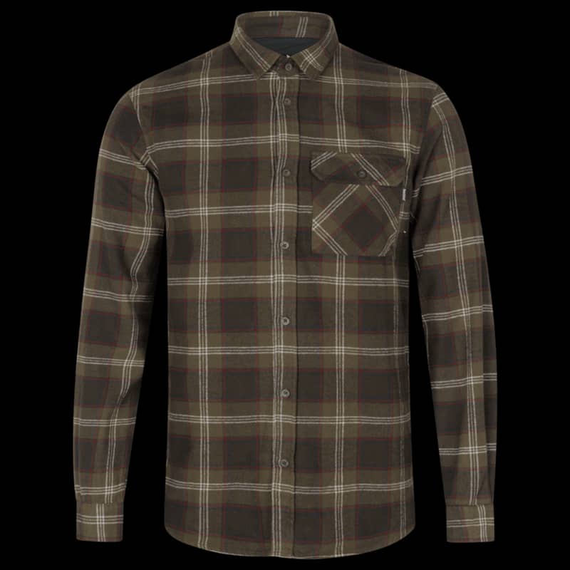 Seeland Glen Flannel Shirt Pine Green L - Image 1