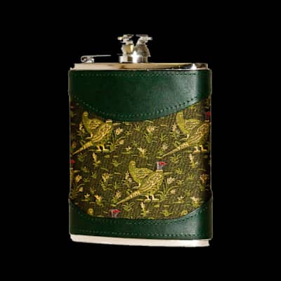 Bisley Hip Flask 6Oz Leather/Fabric