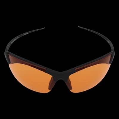 Edge Sharp Edge Shooting Glasses, Tiger Eye, Thin Temple, Black Frame
