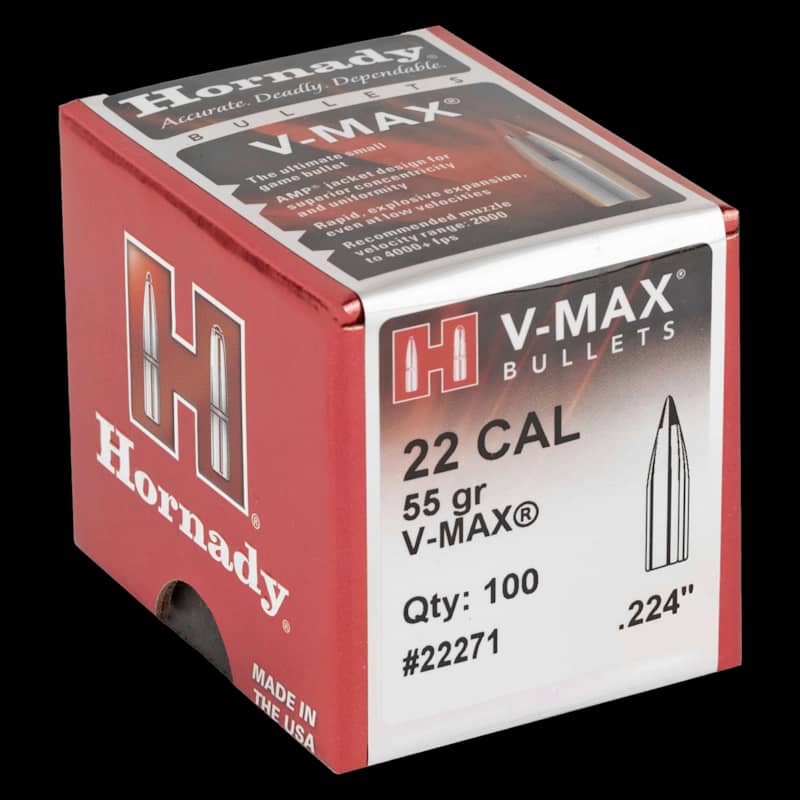 Hornady V-Max .224 55Gr Bullets (100) - Image 1