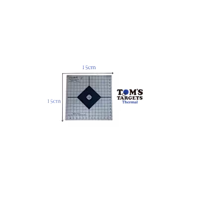 Tom's Targets Thermal Zeroing target 150mm x 150mm