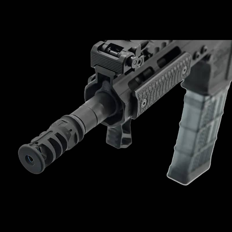 UTG PRO AR15 Muzzle Brake .223cal 1/2"x28 1.75" Stubby - Image 3